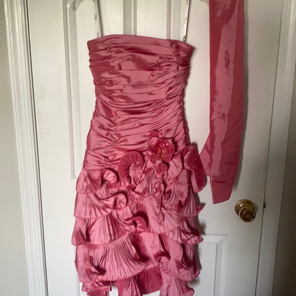 “Paris” by Mon Cheri cocktail dress w shawl
